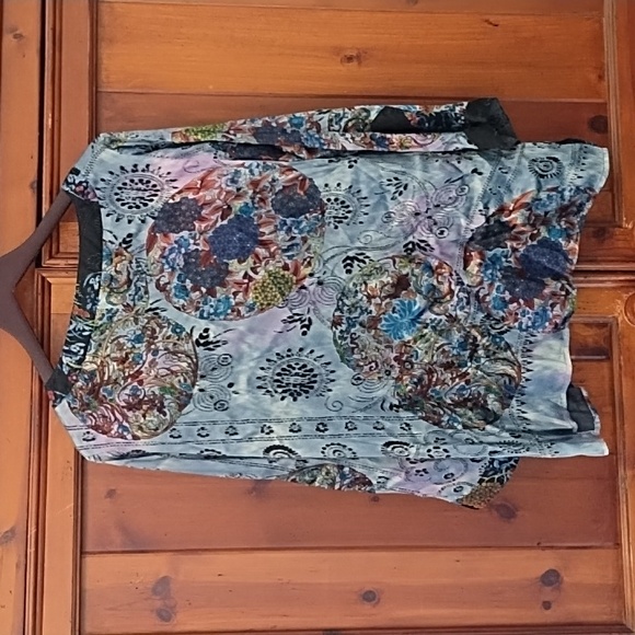 Citron Santa Monica rayon and silk tunic top size xl - Picture 8 of 9